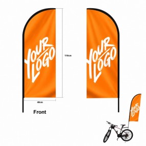 Fahrradfahne personalisiert – Fahrradwimpel mit Firmenl...