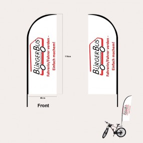 Fahrradwimpel mit Logo bedrucken | Individuelle Fahrrad...